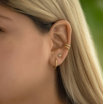 Small Pavé Clover Earrings