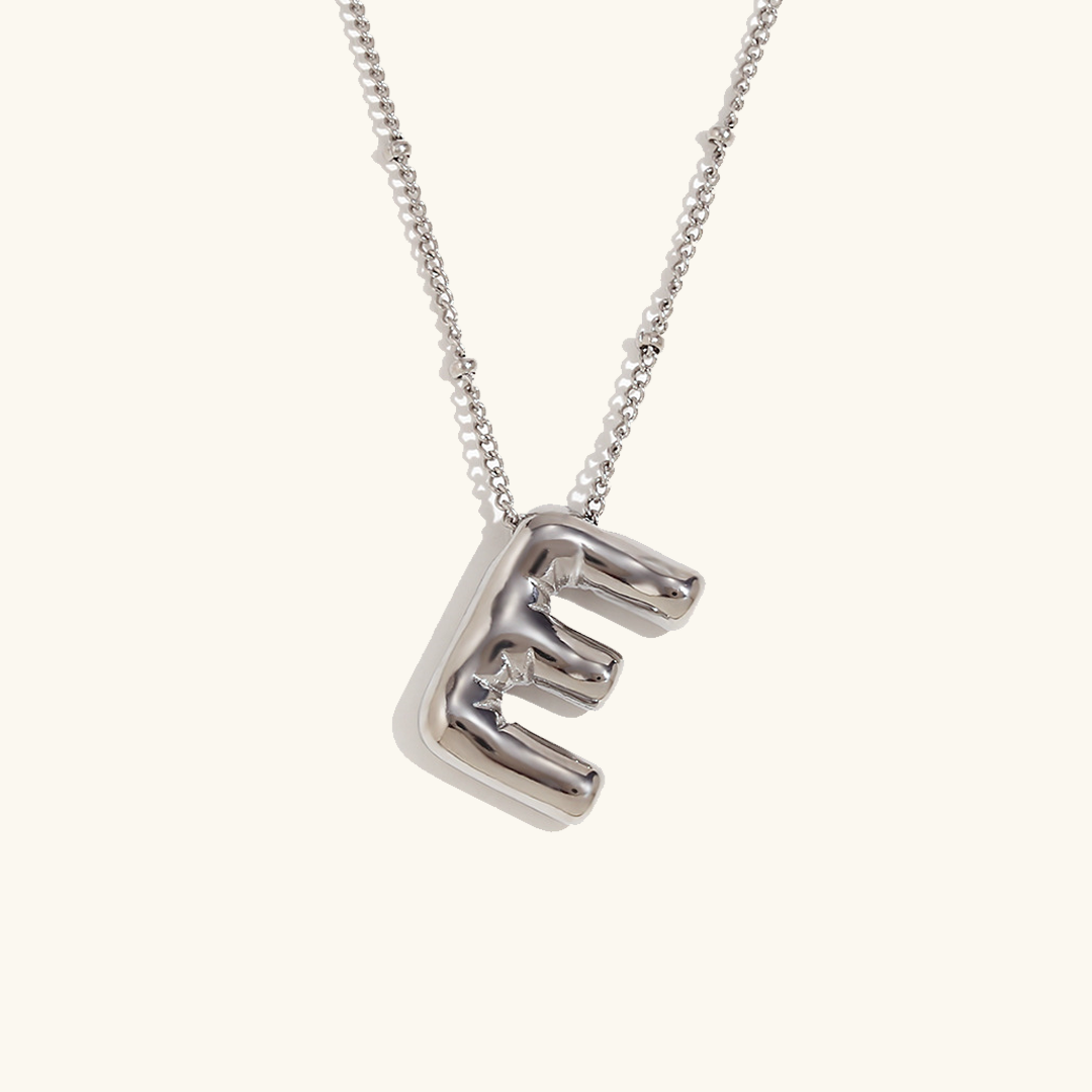 Gold Initials Necklace with Ball