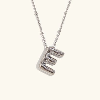 Gold Initials Necklace with Ball
