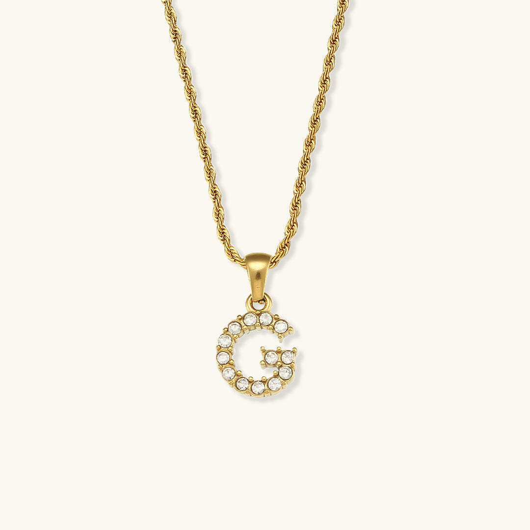 Maeve - Diamond Necklace with Initial Letters