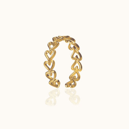 Jia - Hollow Heart Ring