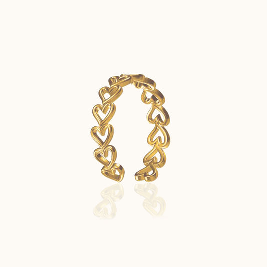 Jia - Hollow Heart Ring