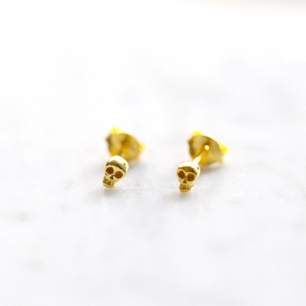 Reem - Small Skull Earrings