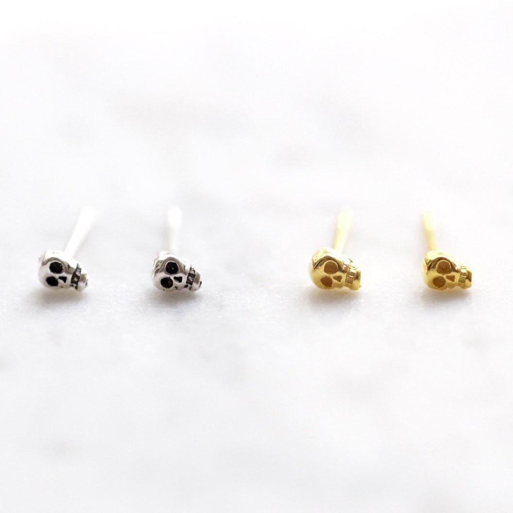Reem - Small Skull Earrings