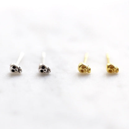 Reem - Small Skull Earrings
