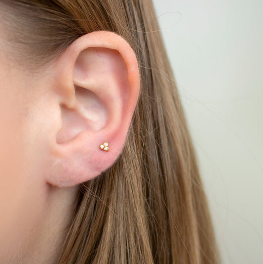 Samira - Micro Pyramid-Shaped Earrings