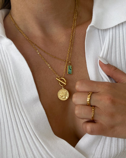 Havanna - Coin Necklace with Toggle Clasp