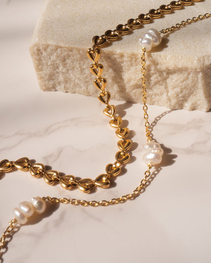 Kendra - Gold Heart Chain Bracelet