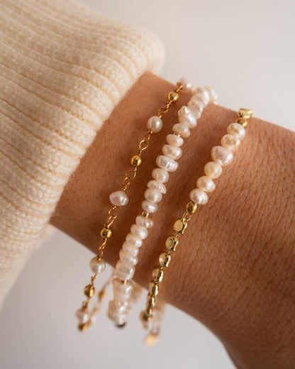 Siena - Pearl Bracelet with Disc Chain