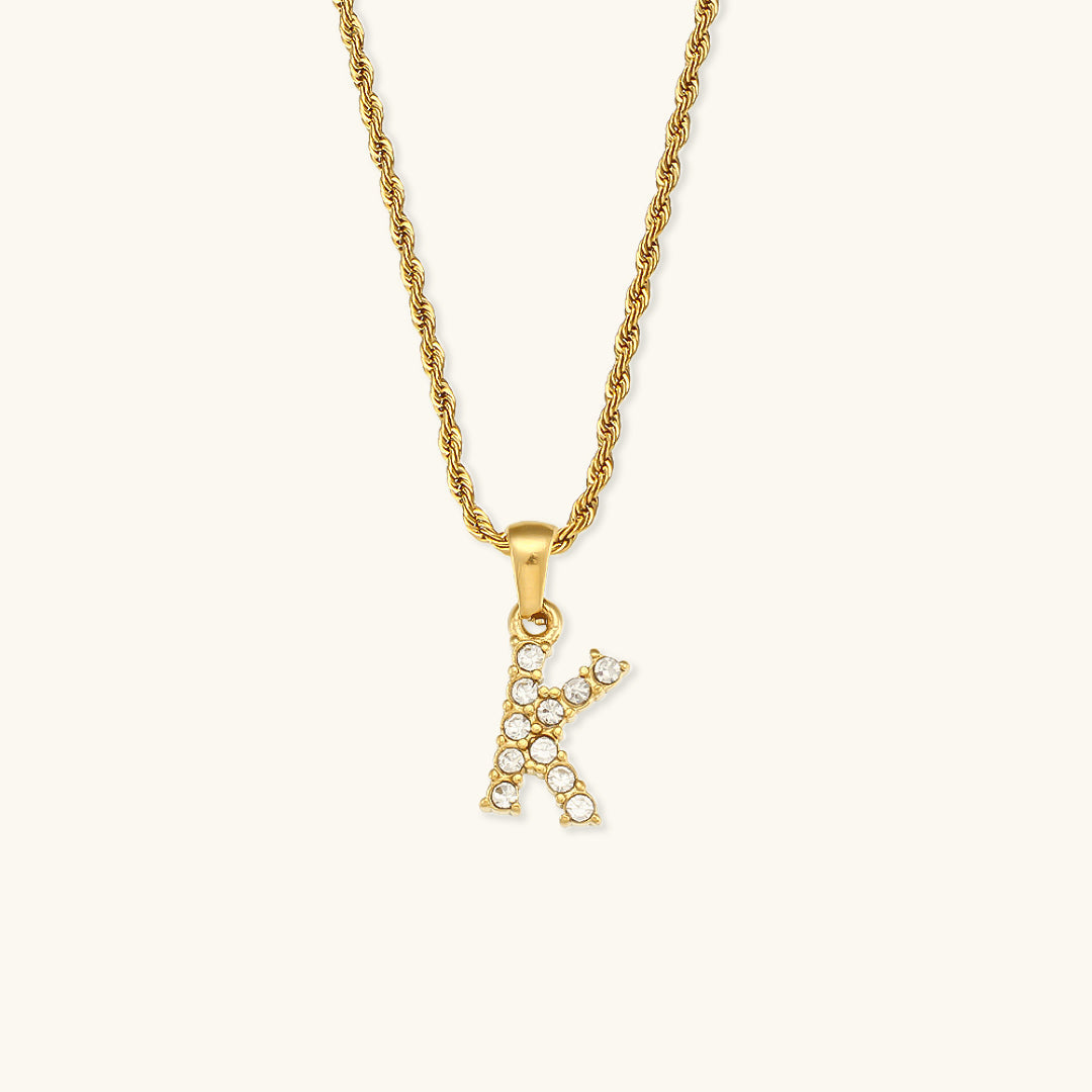 Maeve - Diamond Necklace with Initial Letters