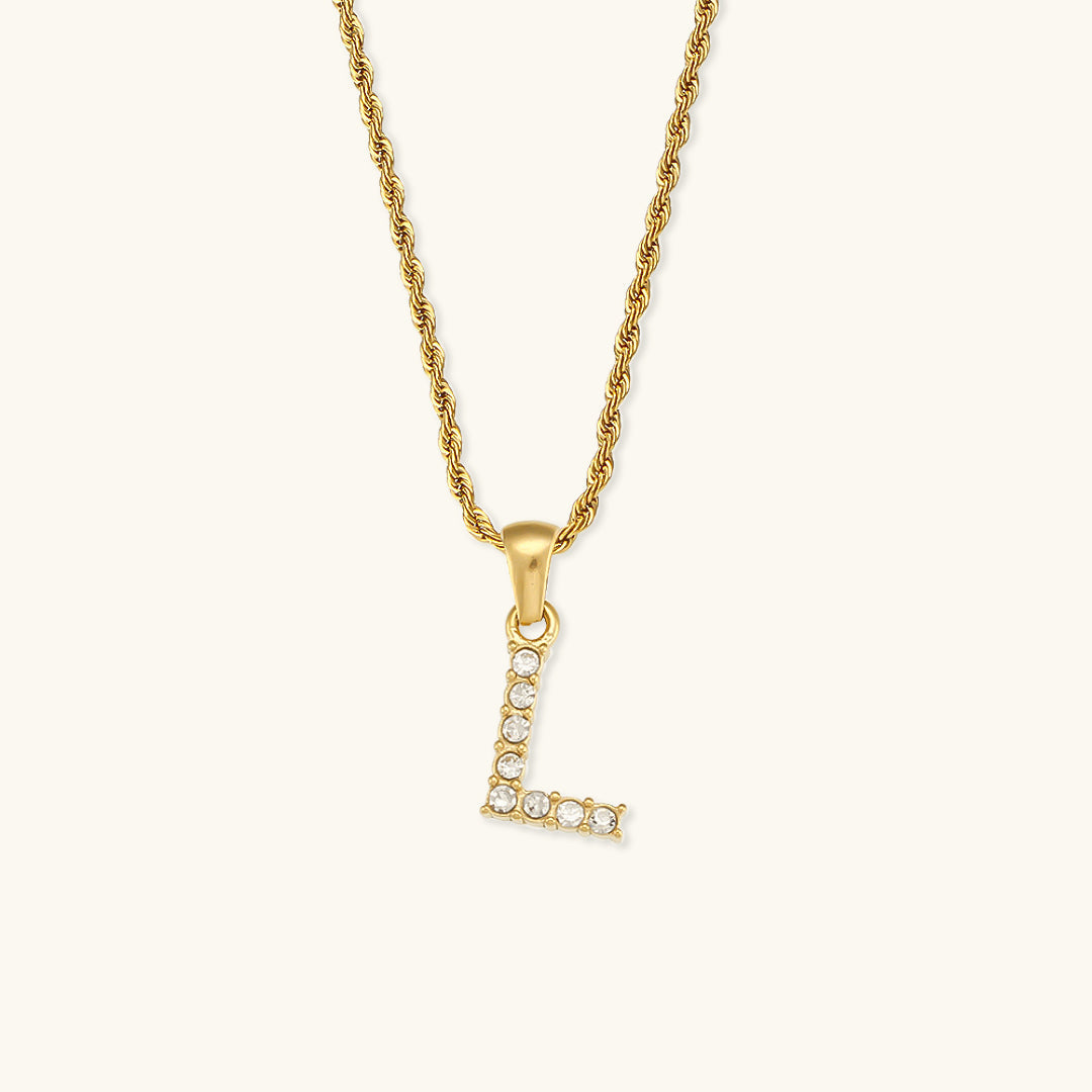 Maeve - Diamond Necklace with Initial Letters