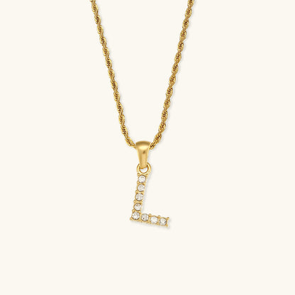 Maeve - Diamond Necklace with Initial Letters