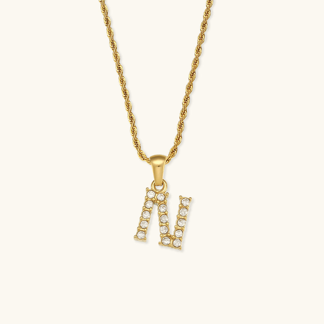 Maeve - Diamond Necklace with Initial Letters