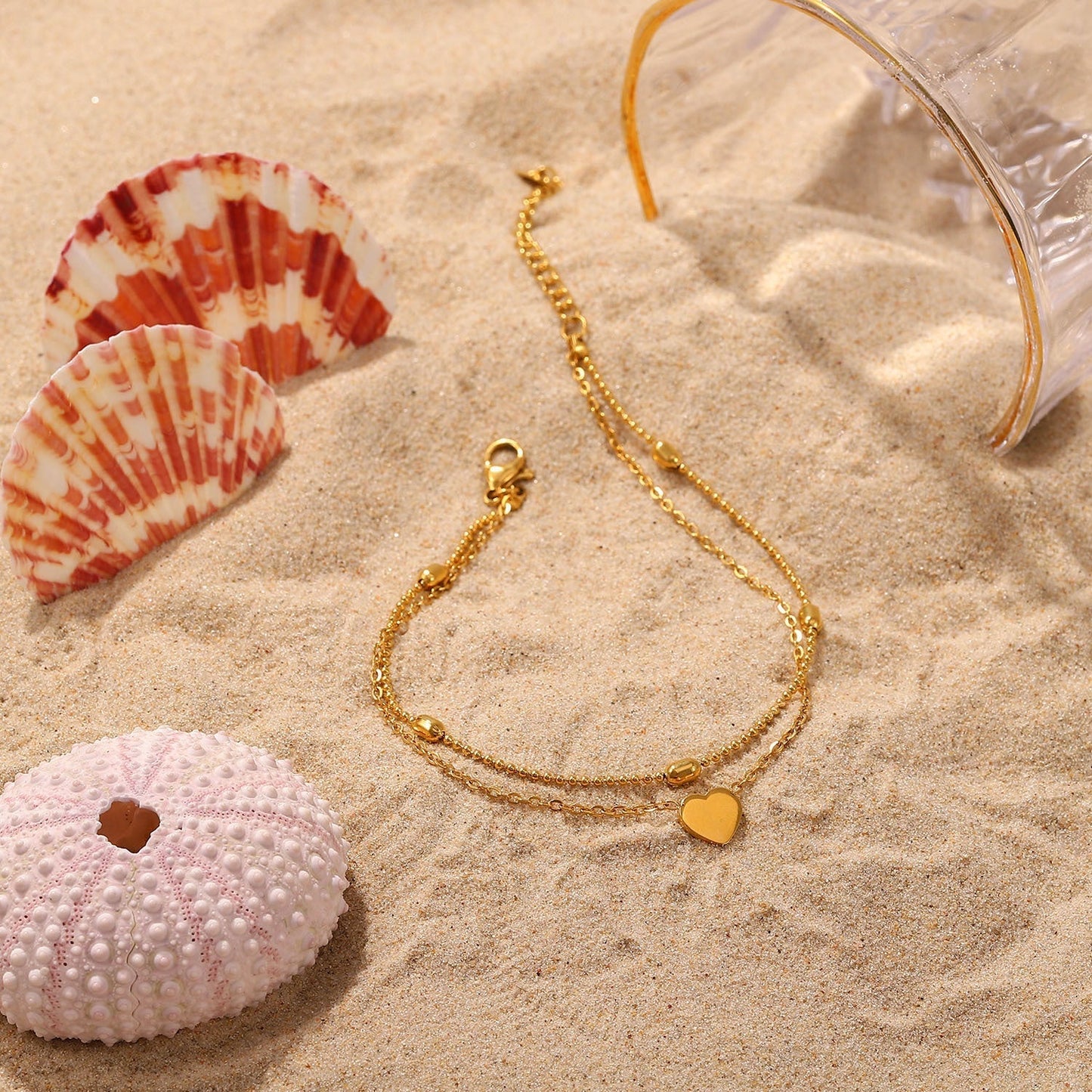 Rowena - Layered Gold Anklet