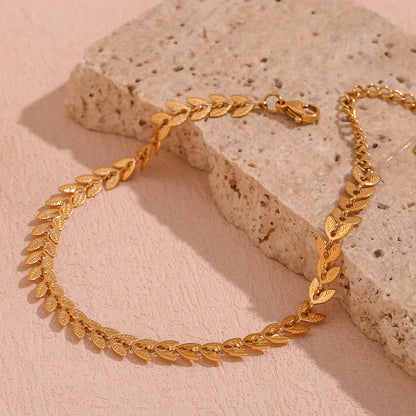 Delaida - Gold Leaf Bracelet