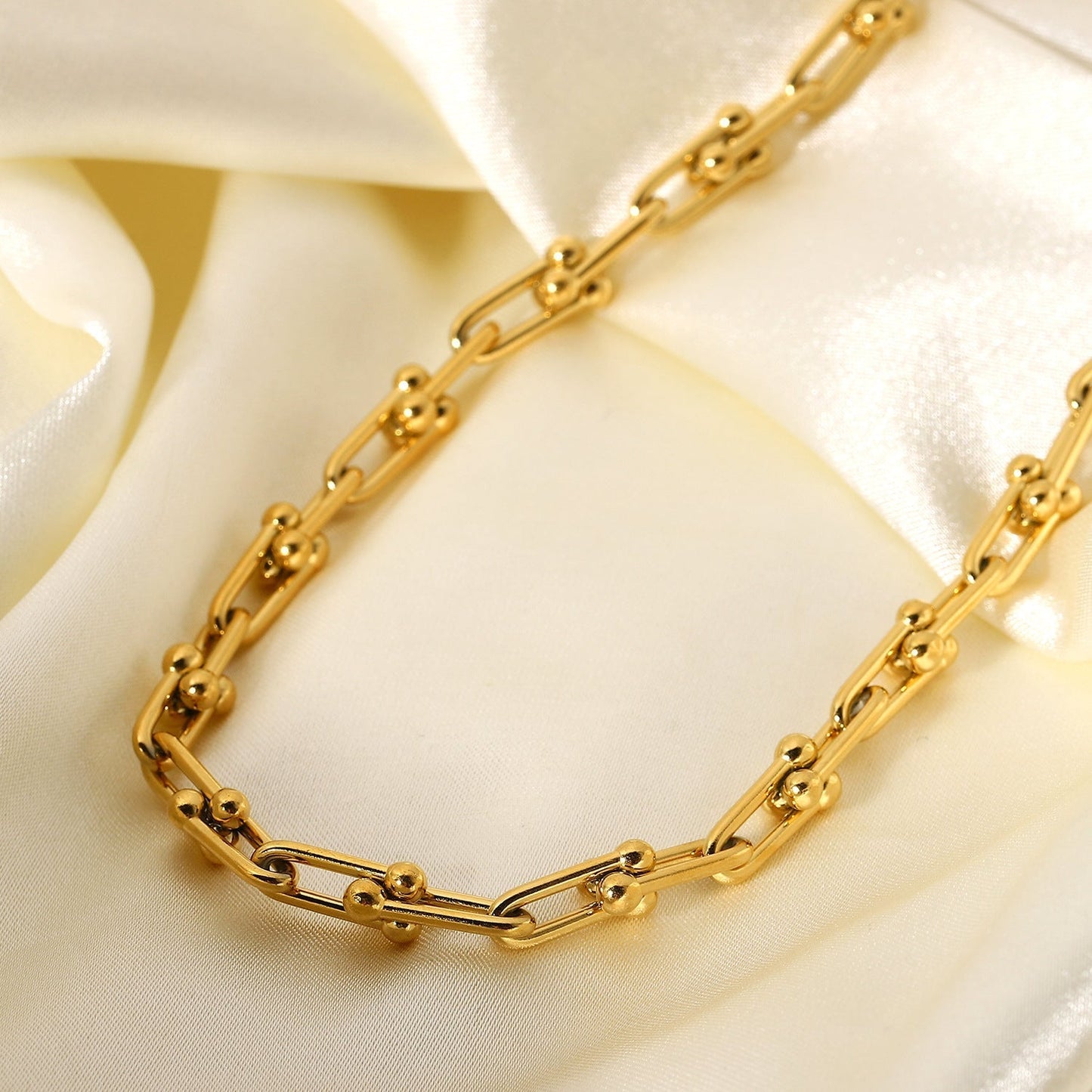 Chunky Gold Cascade Chain Necklace
