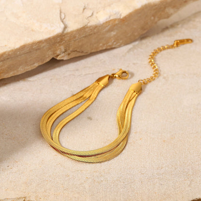 Abela - 3-Layer Herringbone Bracelet
