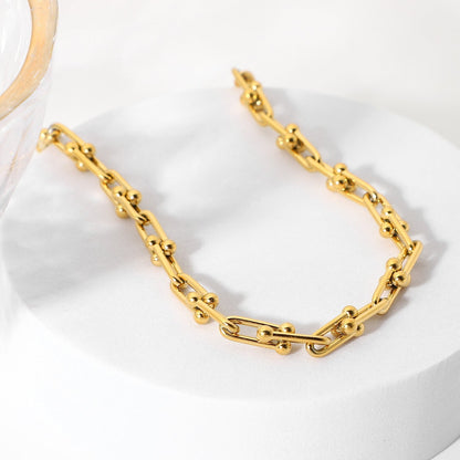 Chunky Gold Cascade Chain Necklace