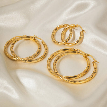 Zephy - Braided Hoop Earrings