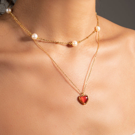 Cecily - Gold Heart Necklace