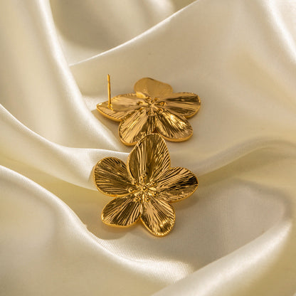 Allysa - Gold Flower Earrings