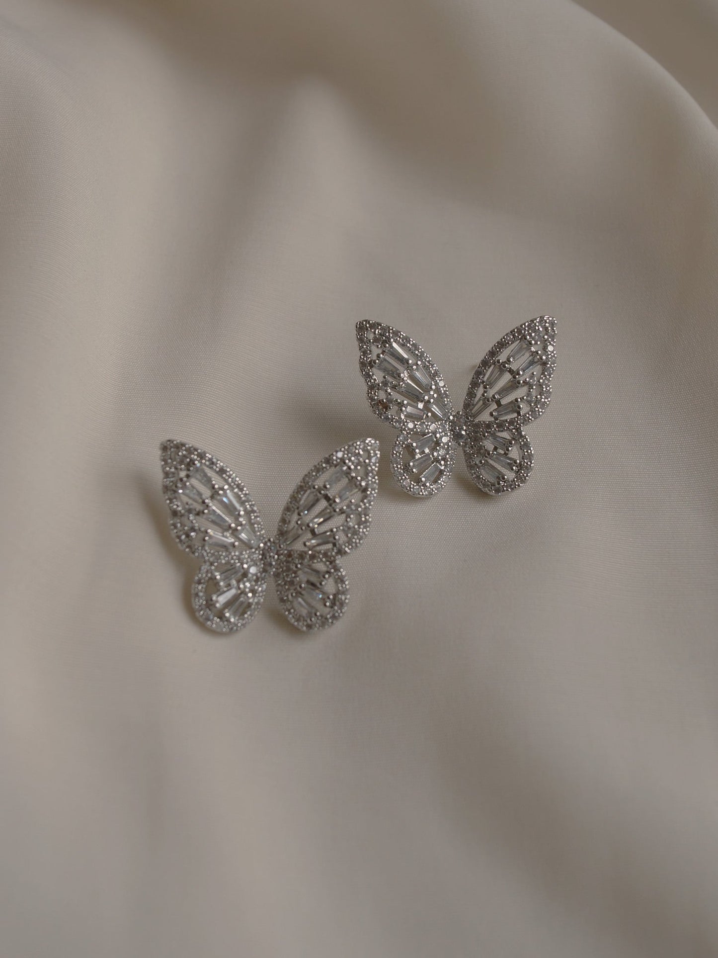 Deirdre - Silver Butterfly Earrings