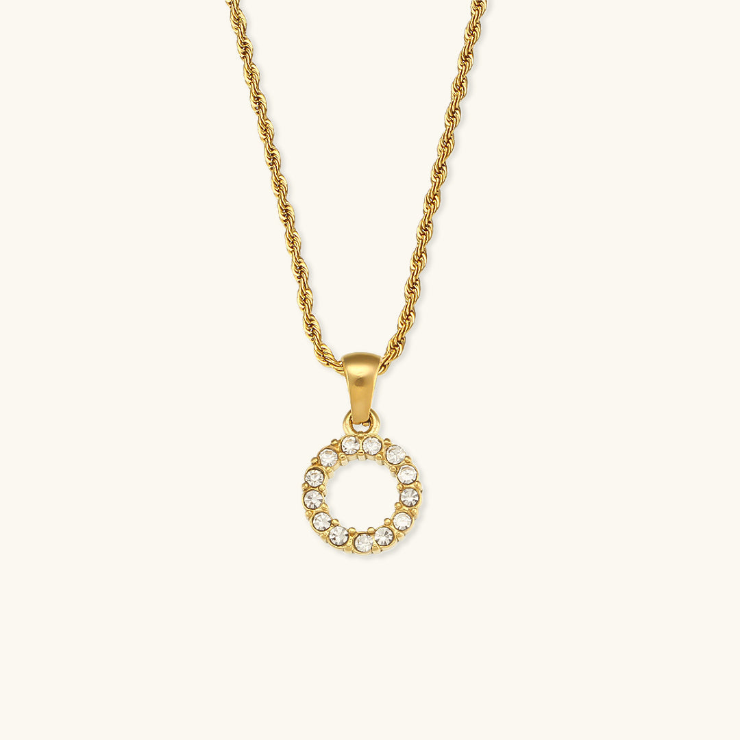 Maeve - Diamond Necklace with Initial Letters