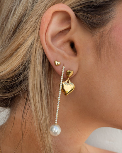 Cassie - Double Heart Earrings