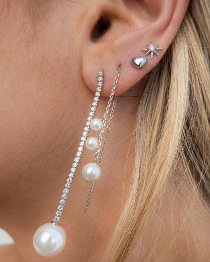 Sterling Silver Mini Heart Earrings