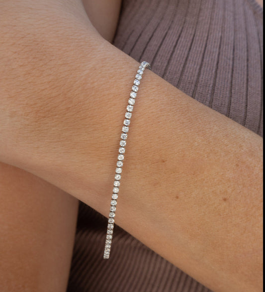 Mini Tennis Bracelet with Crystals