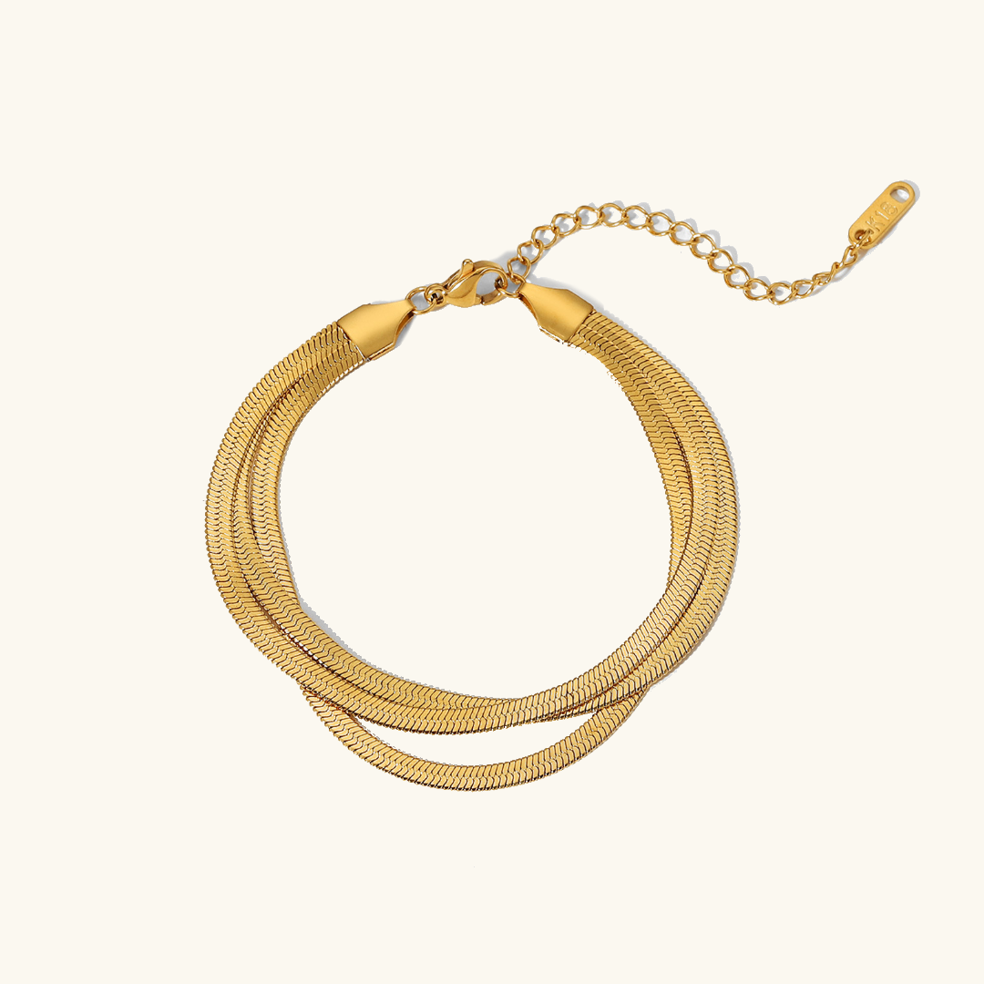 Abela - 3-Layer Herringbone Bracelet