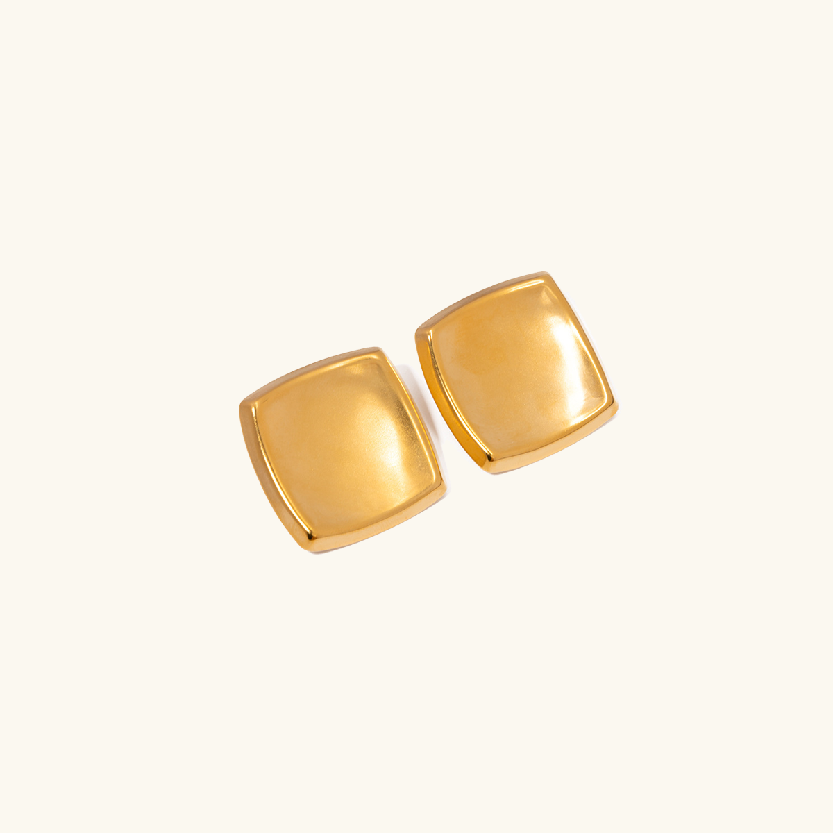Poppy - Gold Square Earrings