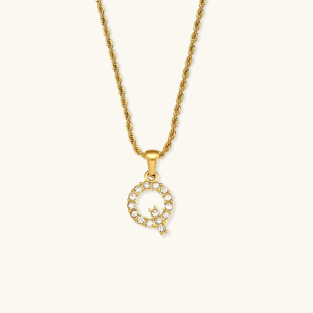 Maeve - Diamond Necklace with Initial Letters