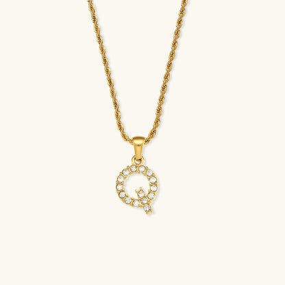 Maeve - Diamond Necklace with Initial Letters