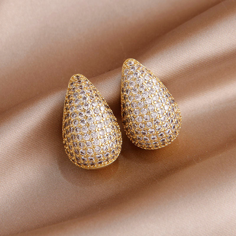 Diamond Drop Earrings - Intarsia Diamond Earring