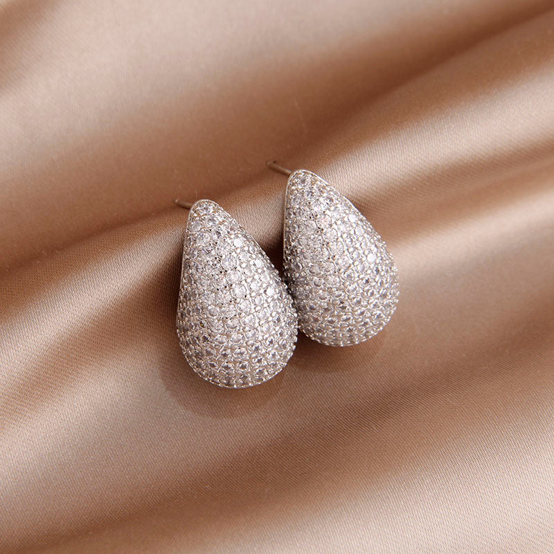 Diamond Drop Earrings - Intarsia Diamond Earring