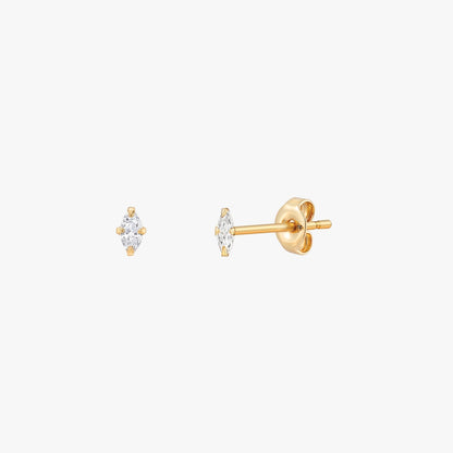 Sage - Small Marquise Earrings