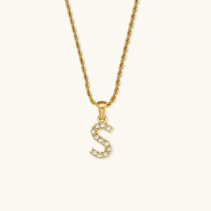 Maeve - Diamond Necklace with Initial Letters