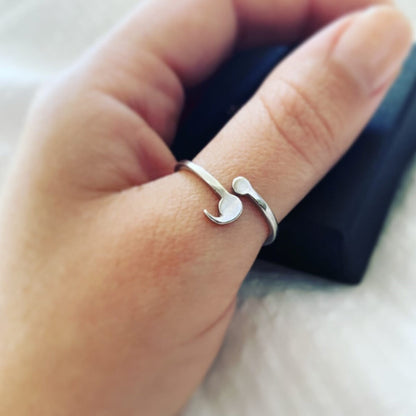 Delicate Semicolon Ring - Resilience Ring
