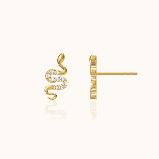 Urmi - CZ Snake Earrings
