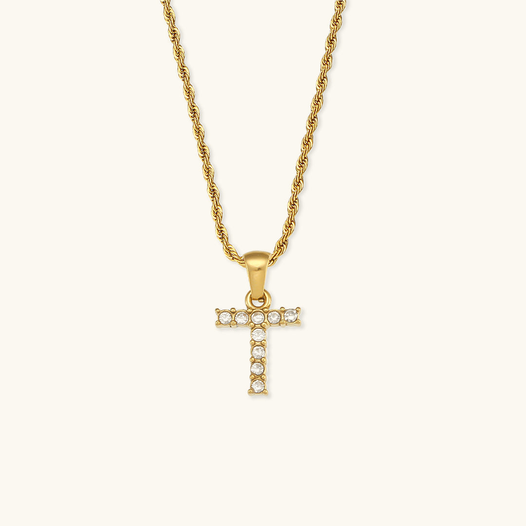Maeve - Diamond Necklace with Initial Letters