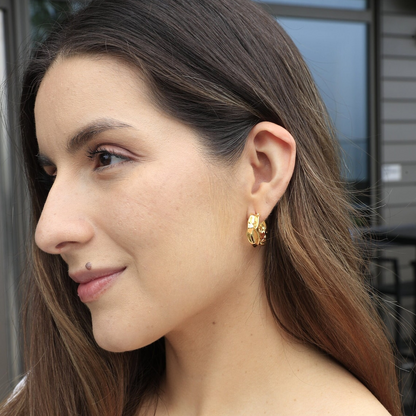 Barrel Ring Earrings - Delicate Earrings