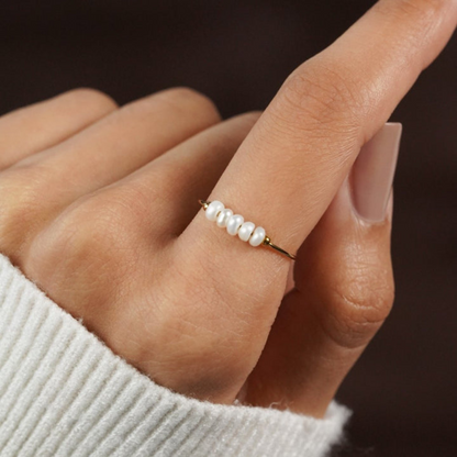 Mini freshwater pearl ring