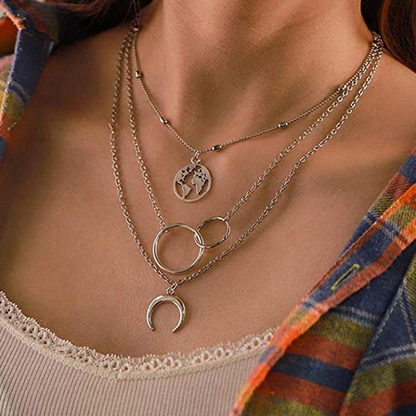 Earth Necklace - Bohemian Layered Set Necklace