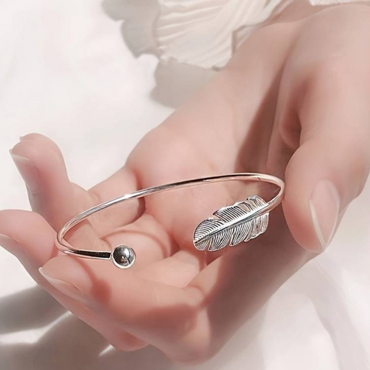 Silver Feather Bracelet - Feather Bracelet