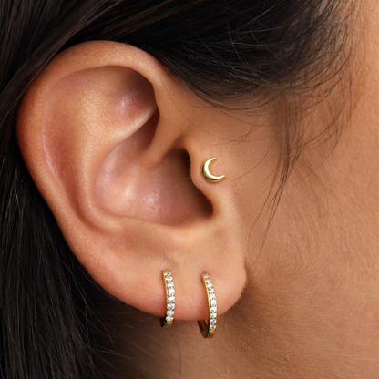 Tiny Moon Earrings