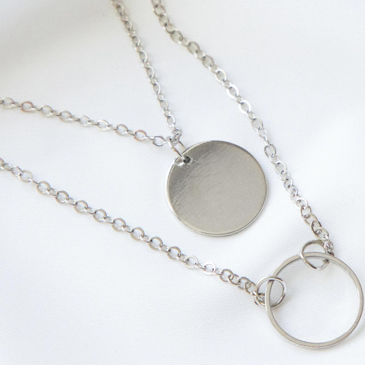 Round Pendant - Multi-Layer Necklace