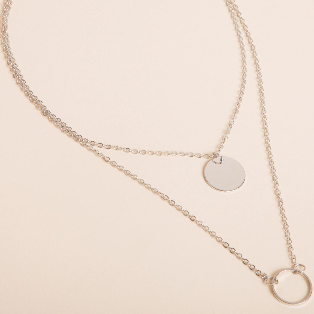 Round Pendant - Multi-Layer Necklace