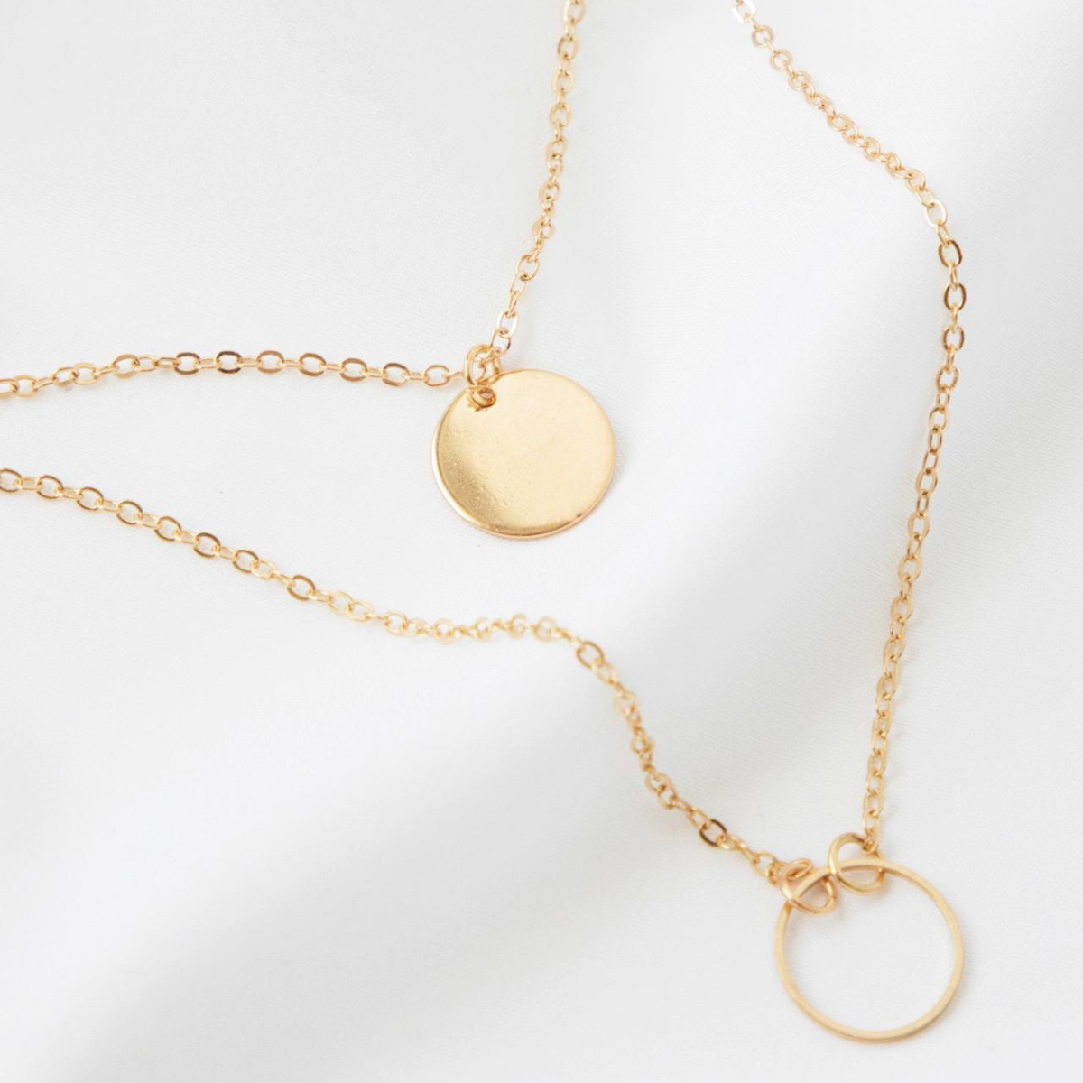 Round Pendant - Multi-Layer Necklace