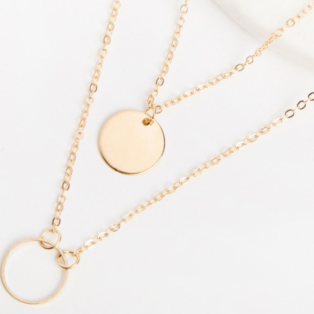 Round Pendant - Multi-Layer Necklace